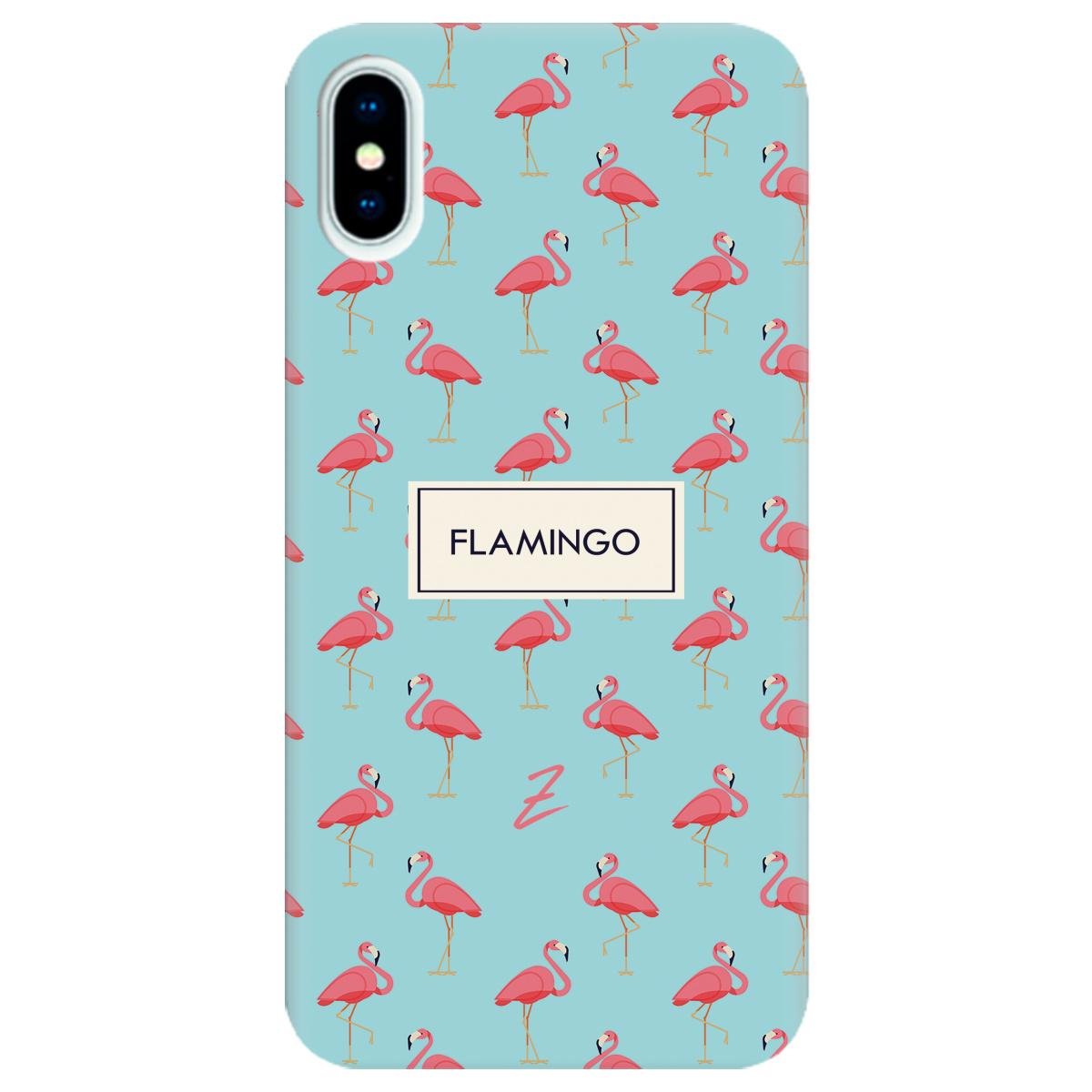 Силиконовый чехол Zorrov для Apple iPhone X - Pink Flamingo (10290050153033532)