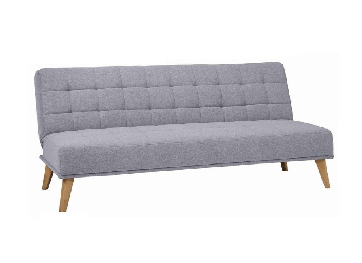 Диван-софа раскладной для кабинета, гостиной, офиса Vetro Mebel Клер 1790х820х810 дерево/ткань цвет натуральный/светло-серый