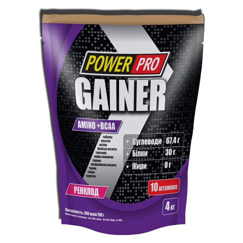 Гейнер Power Pro Gainer 4 кг Ренклод (07416-02)
