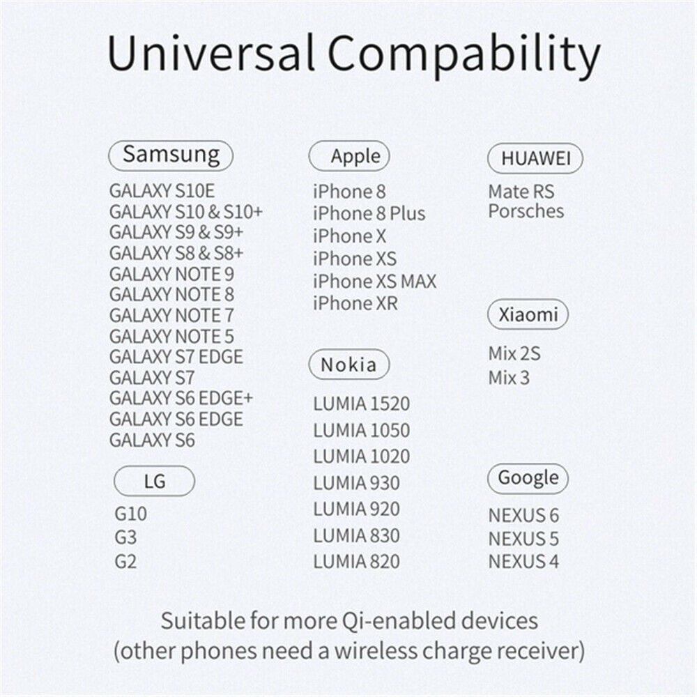 Бездротова зарядна база 10W для смартфонів Сірий - фото 4 Бездротова зарядна база 10W для смартфонів Сірий - фото 4