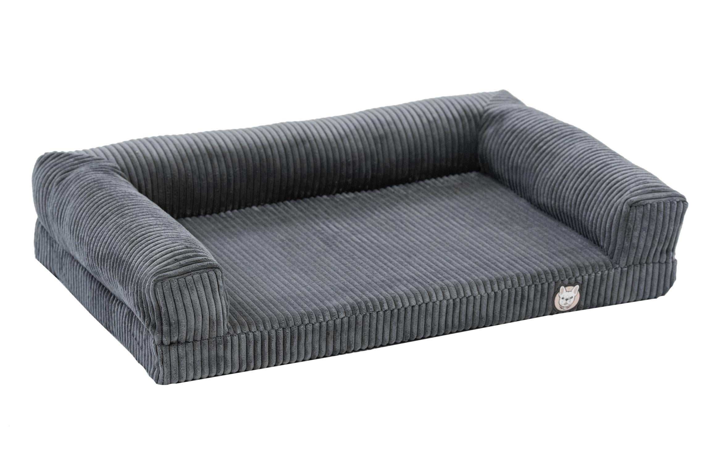 Лежак для собак eGarden Comfort Box кордовый велюр 50х75 см Серый (6054)