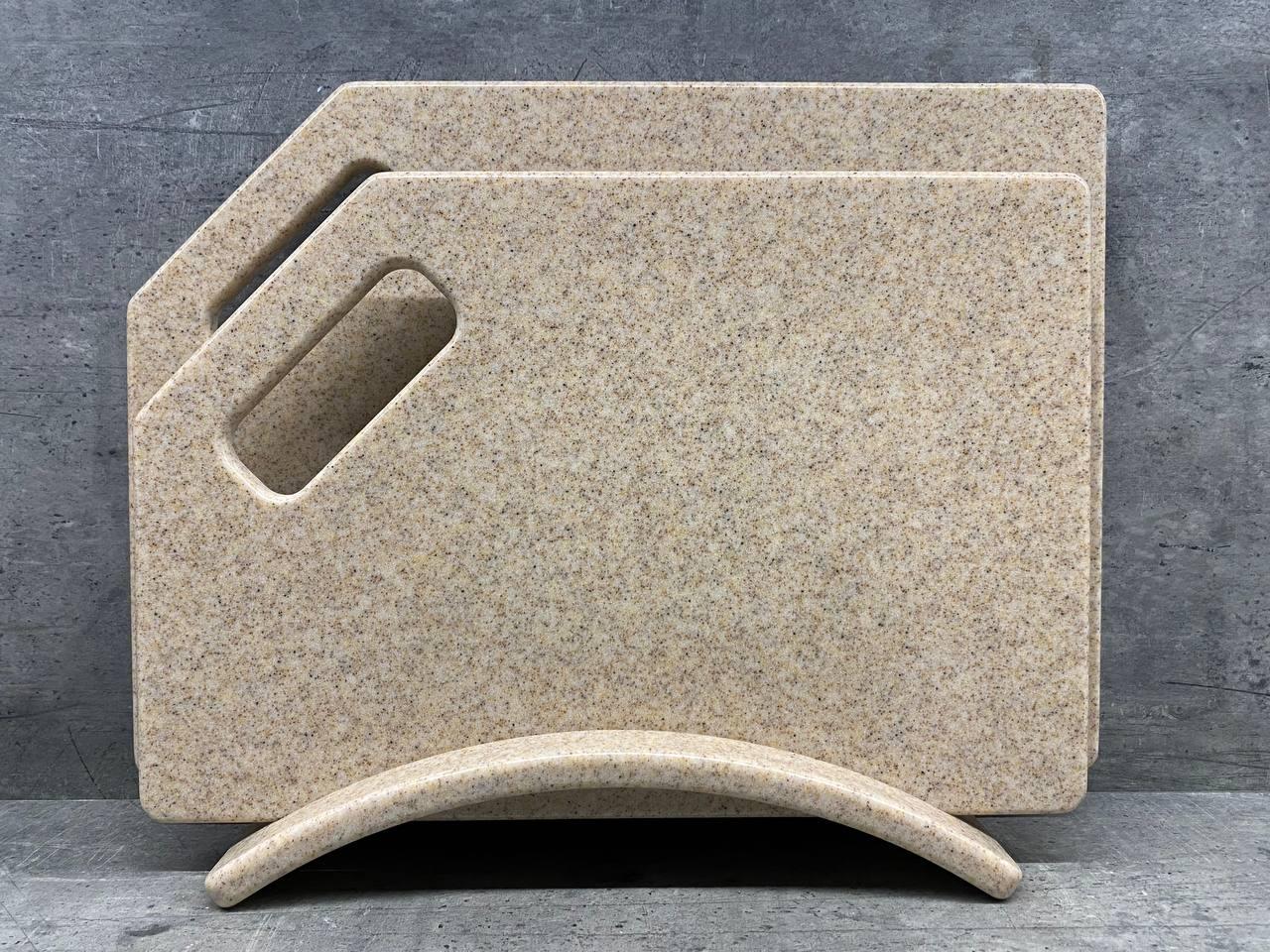 Набір дощок кухонних Navajo із штучного каменю на підставці 2 шт. (221) Набір дощок кухонних Navajo із штучного каменю на підставці 2 шт. (221)