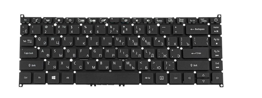 Клавіатура для ноутбука Acer TM: P614-53/P414-53 rus без кадру Black (163810)
