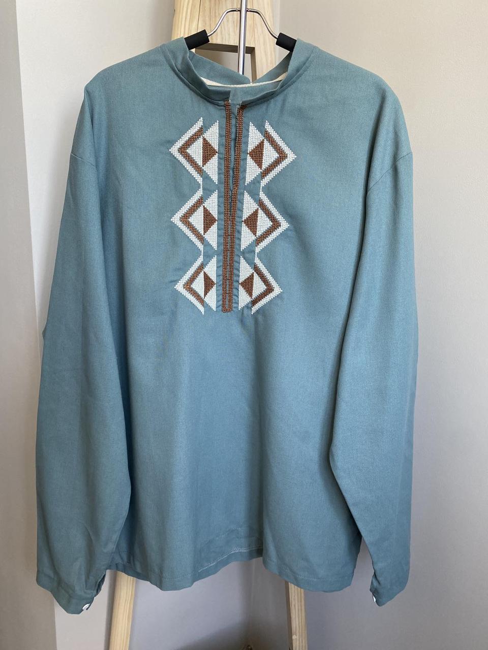 Вышиванка мужская из льна с длинным рукавом 2XL (1851927994) - фото 3 Вышиванка мужская из льна с длинным рукавом 2XL (1851927994) - фото 3