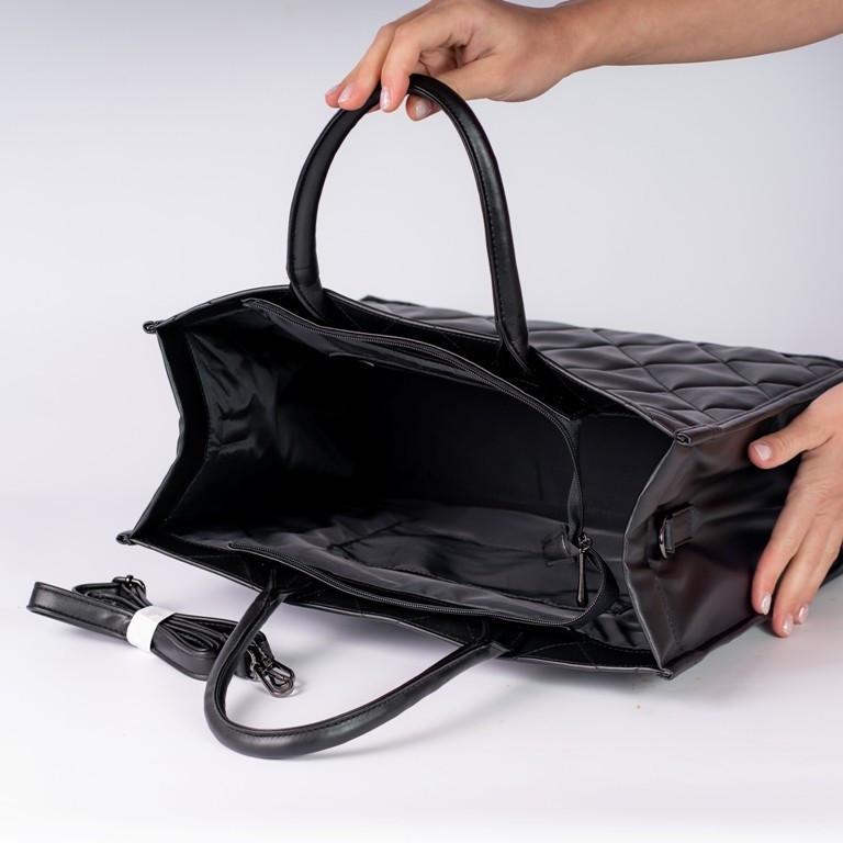 Сумка женская шоппер XENIA № 21-22 из эко-кожи Черный - фото 3 Сумка женская шоппер XENIA № 21-22 из эко-кожи Черный - фото 3