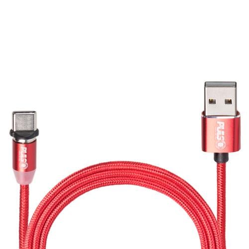 Кабель магнитный Pulso MC-2302C USB-Type C 2,4 А 2 м только зарядка Red (115415)