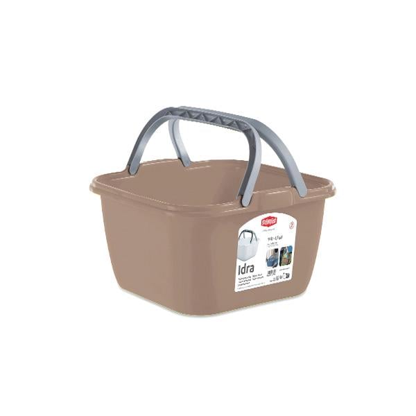 Корзина для белья с ручками Stefanplast IDRA 14 л 35х35х18 см Коричневый (PR129V/2)