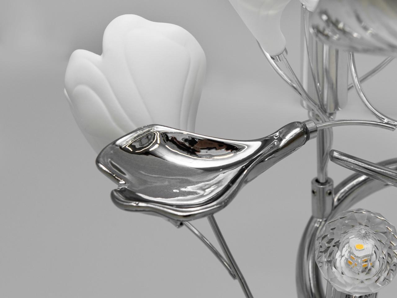 Настільна лампа з керамічними елементами на 3 лампи Хром (7161-3THR-LS) - фото 9