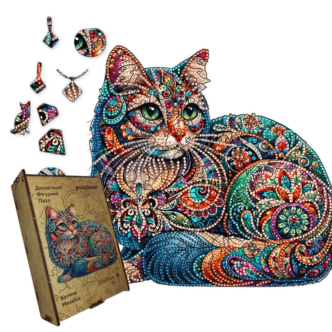 Пазл дерев'яний Котяча Мозаїка А1 картонна коробка 500+ ел. (26108013) Пазл дерев'яний Котяча Мозаїка А1 картонна коробка 500+ ел. (26108013)