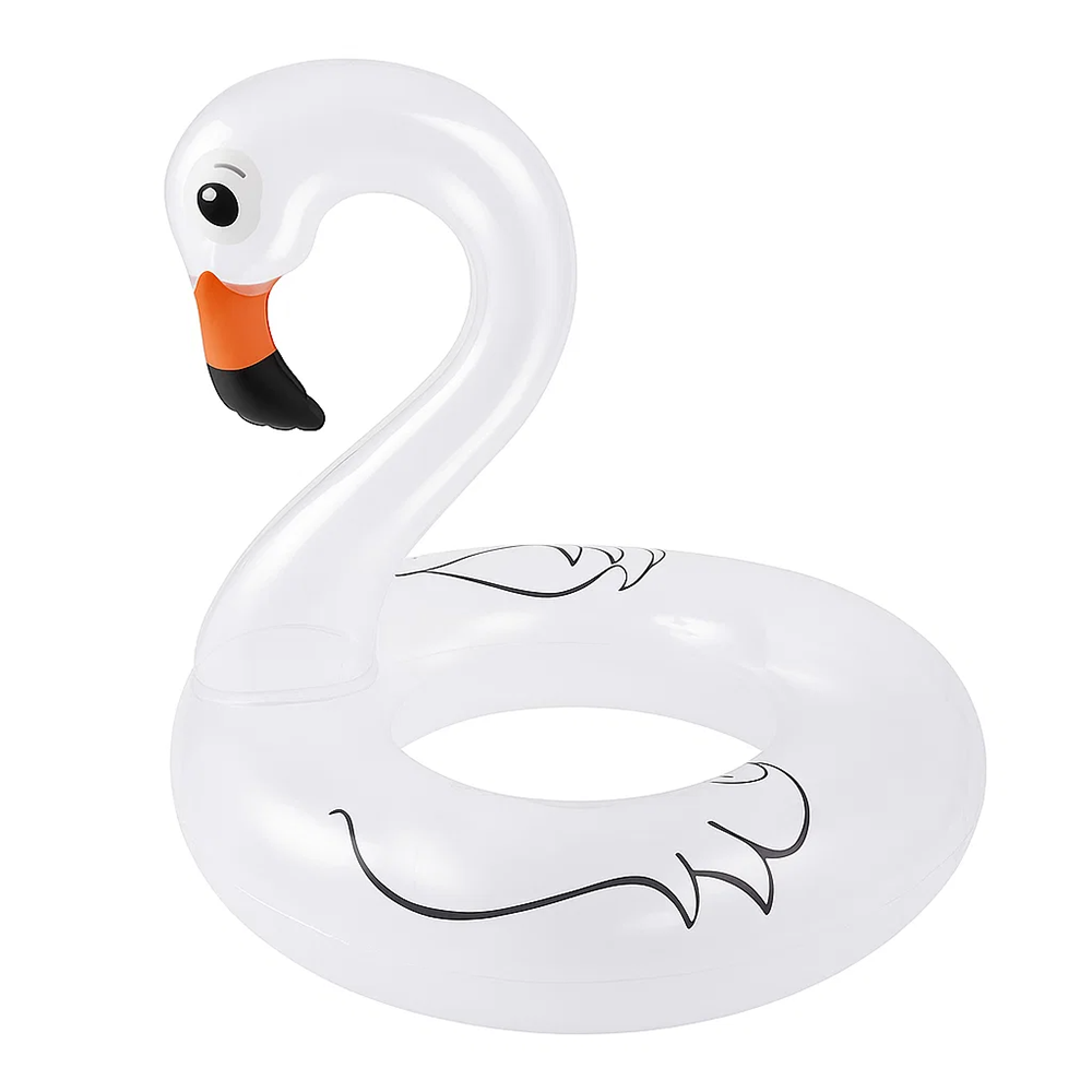 Надувной круг для плавания Фламинго блестящий 90см Прозрачный (52-BT-6510-2) - фото 3 Надувной круг для плавания Фламинго блестящий 90см Прозрачный (52-BT-6510-2) - фото 3