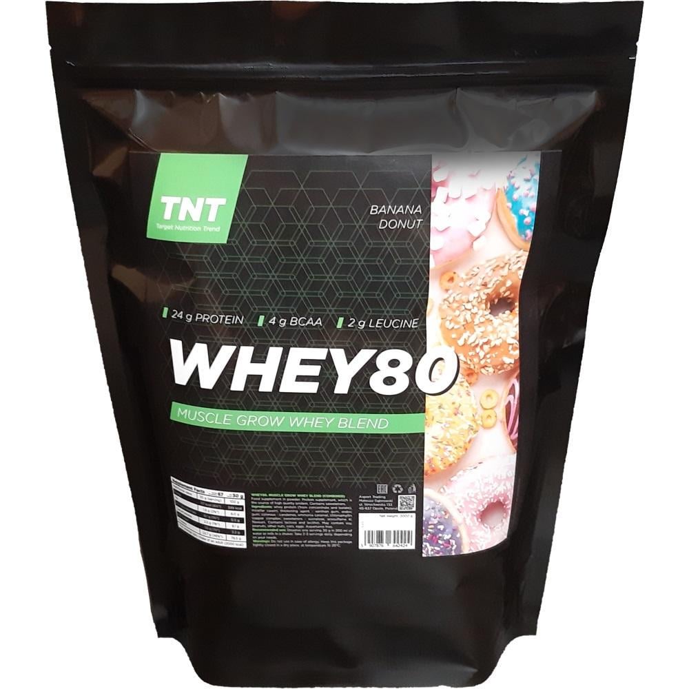 Протеїн сироватковий TNT Whey 80 2 кг Банановий Пончик (29597387) - фото 1 Протеїн сироватковий TNT Whey 80 2 кг Банановий Пончик (29597387) - фото 1