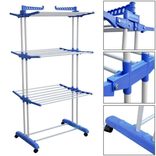 Сушарка для білизни складана Garment Rack With Wheels (1204793603) - фото 5