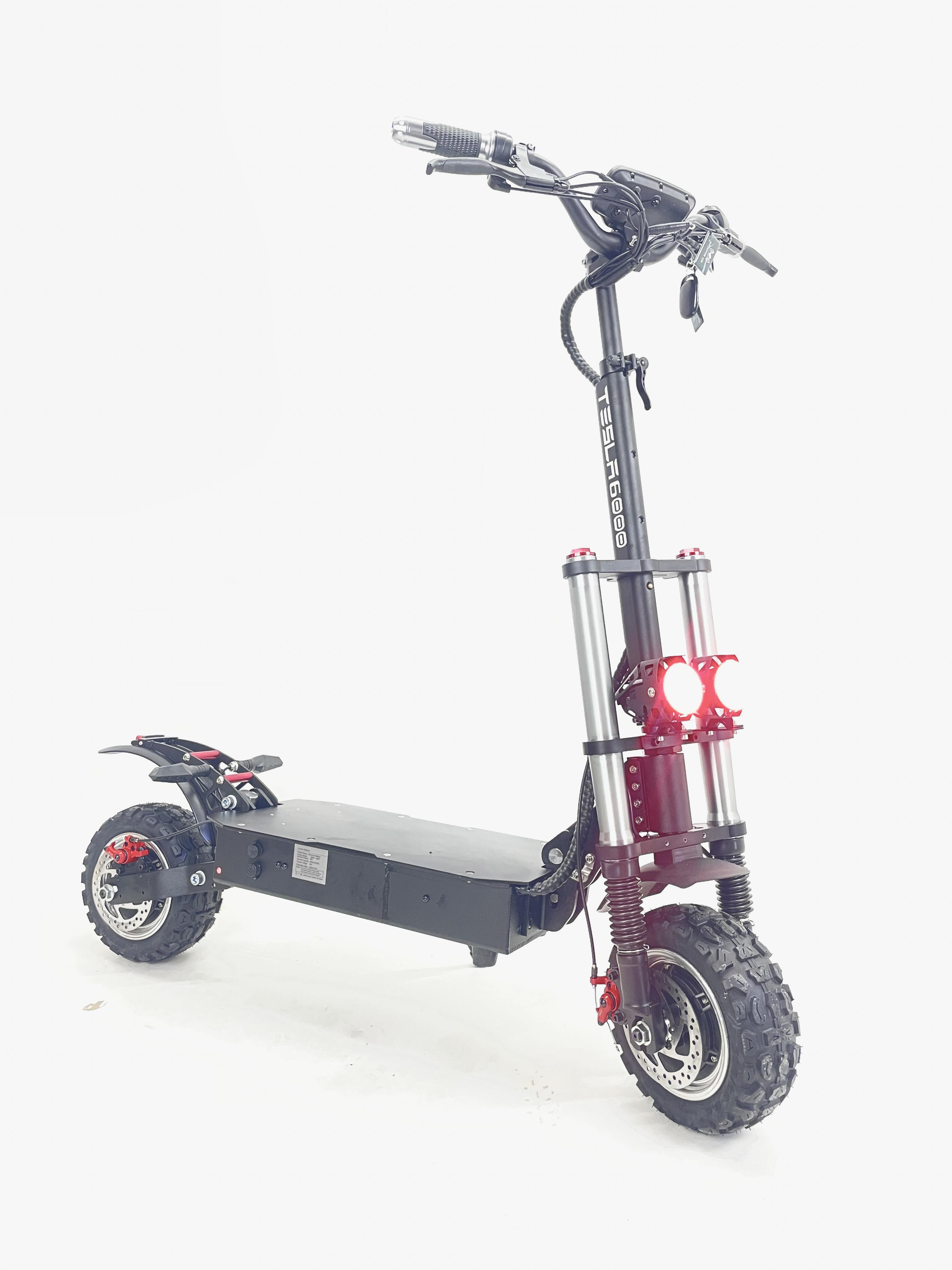Электросамокат двухмоторный Tesla 6000 NEW 6000W 60V 36Ah NFC ключ
