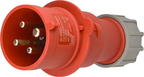 Вилка силовая переносная АСКО-УКРЕМ 4P 32А IP44