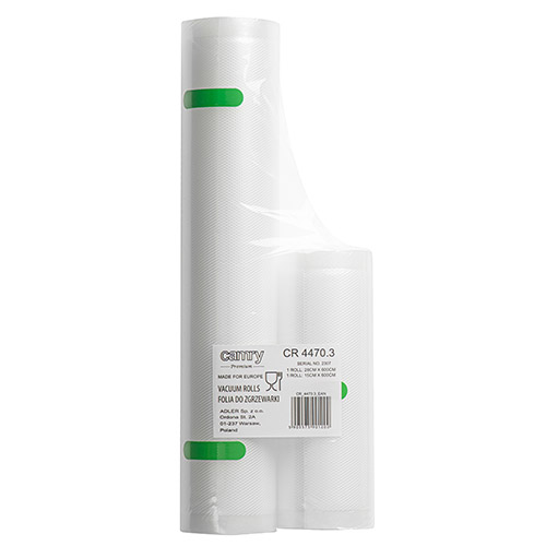 Набор пленки для вакууматора Camry CR 4470.3 6 м 2 рулона 28/15 см (04015) - фото 2 Набор пленки для вакууматора Camry CR 4470.3 6 м 2 рулона 28/15 см (04015) - фото 2