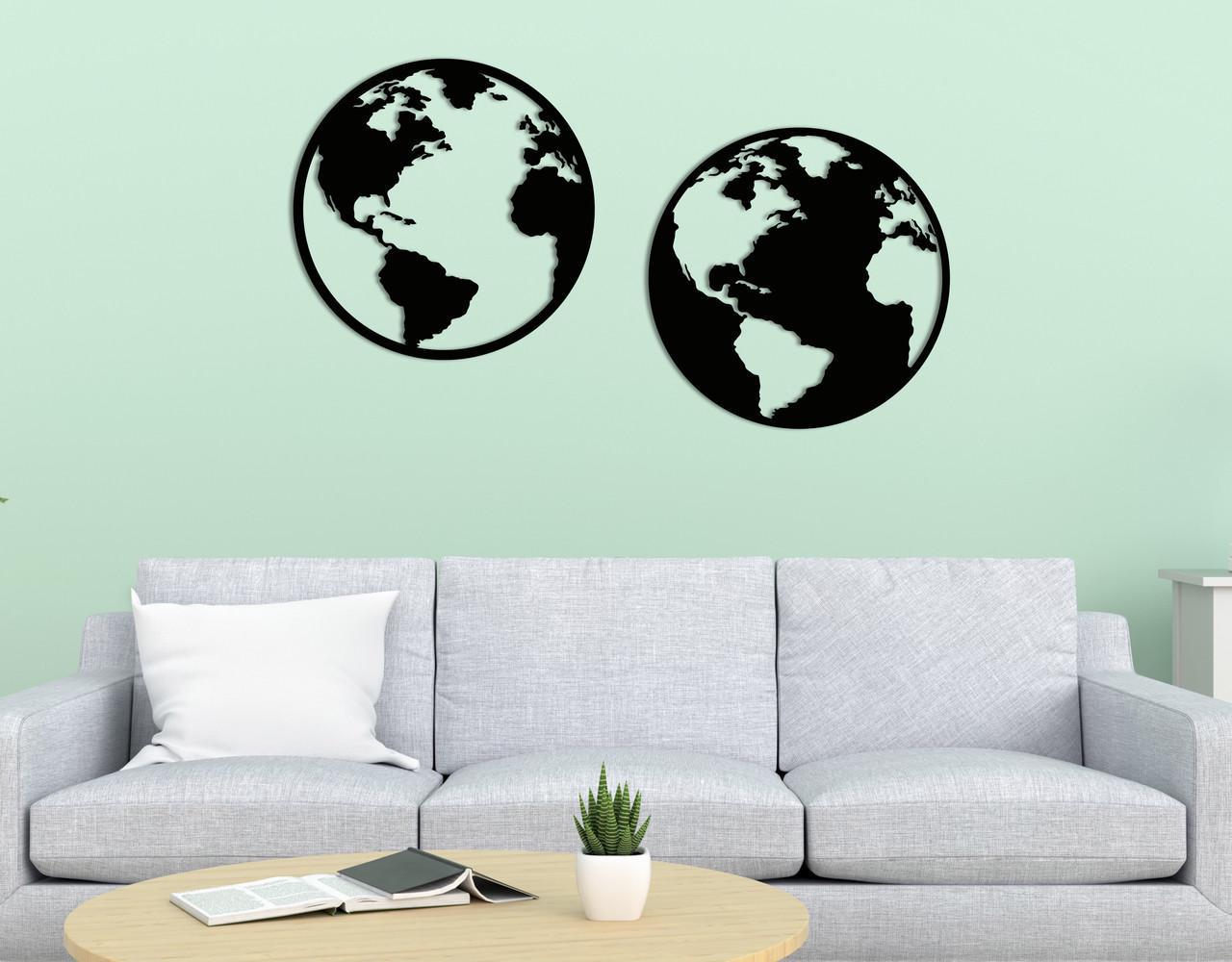Декоративное панно на стену Upwood Decor Globes 70х123,9 см Black (1554605263)