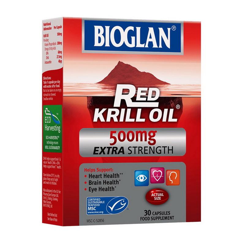 Масло красного криля Bioglan Extra Strength Red Krill Oil 500 мг 30 капс. (22420-01)