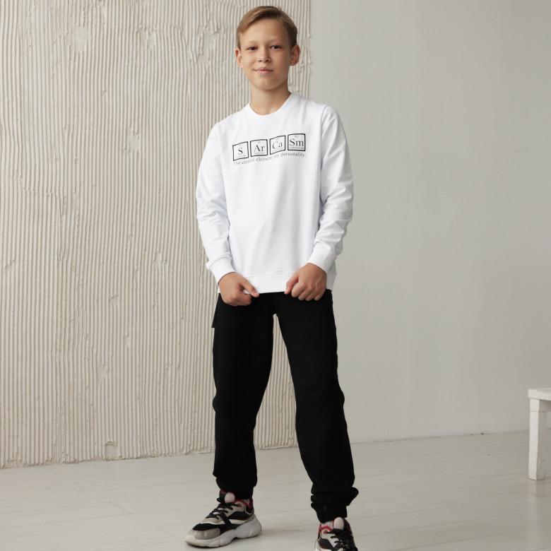 Костюм для мальчика-подростка GBI TEENS Сарказм 146 см Белый (13764)