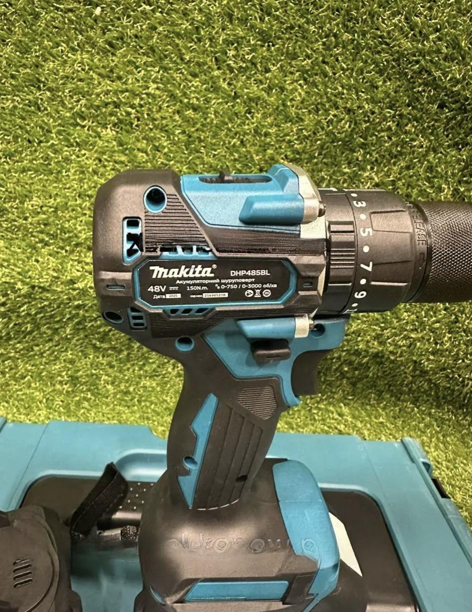 Шуруповерт ударний акумуляторний 48 В/150 Нм 2 батареї по 6 А·год Чорний (DTW485BL) - фото 3