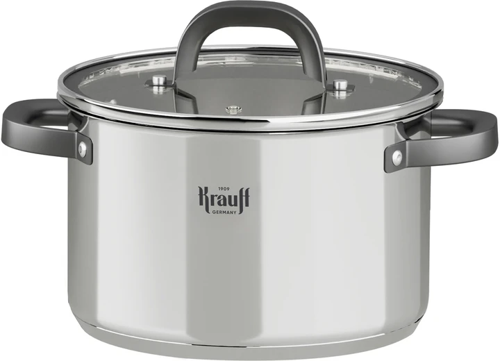 Каструля з кришкою Krauff Prime Chef 26-303-011 з нержавіючої сталі 6,3 л 24 см (2602086901)