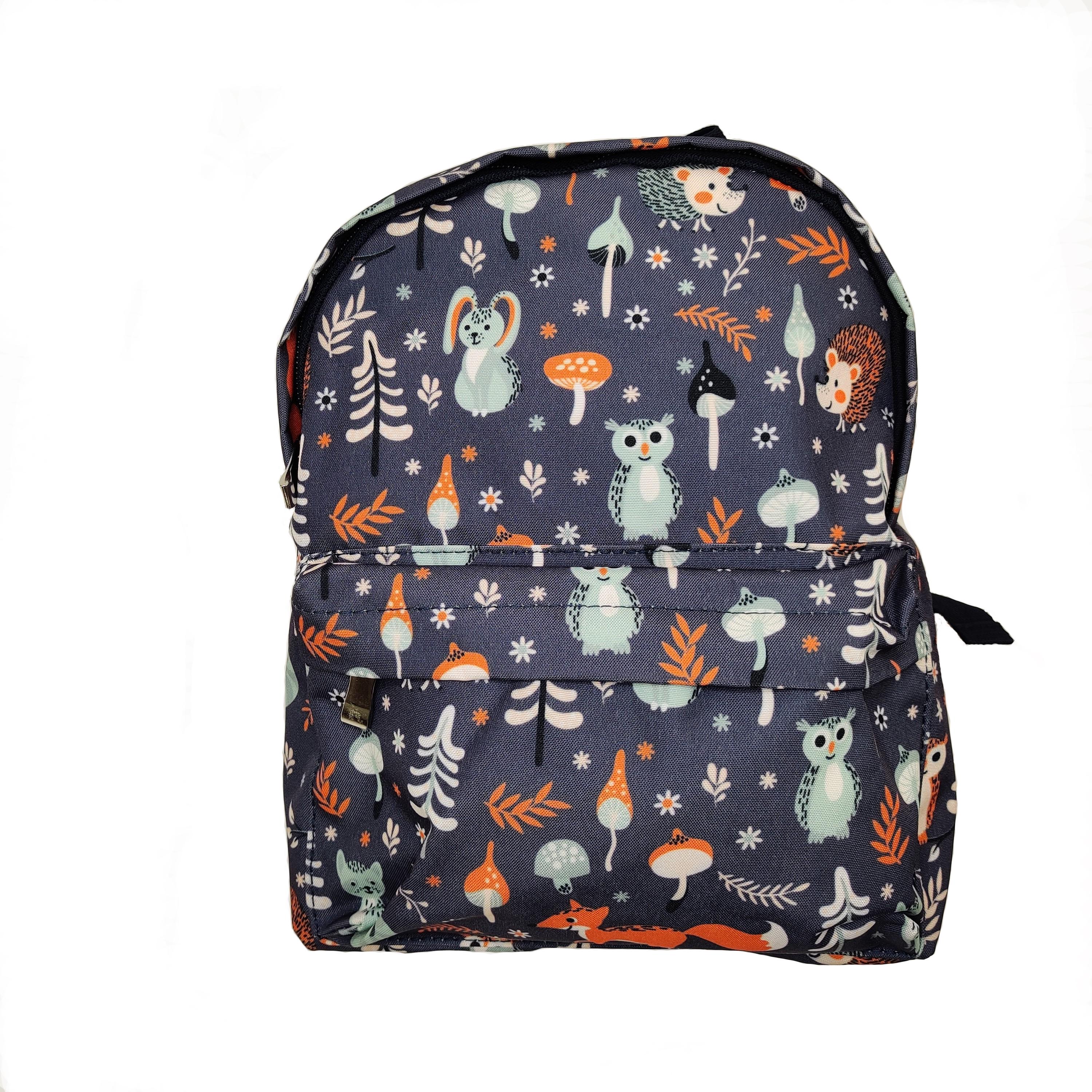 Дитячий дошкільний рюкзак Лісові звірята Темно-синій (RNG-202058)