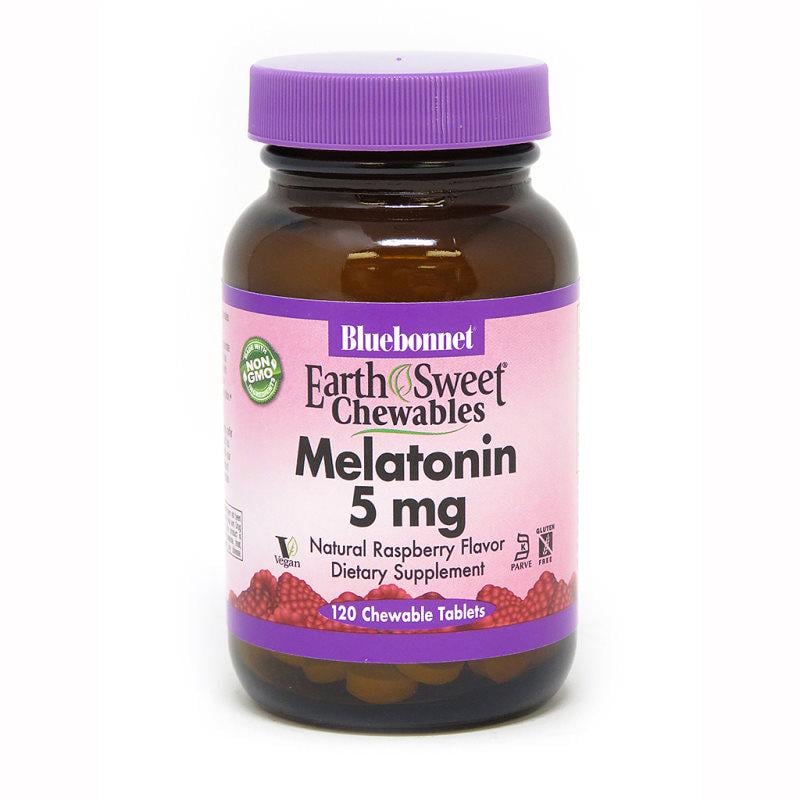 Натуральна добавка Bluebonnet Nutrition Earth Sweet Chewables Melatonin 5 мг 120 жувальних таб. (5114)