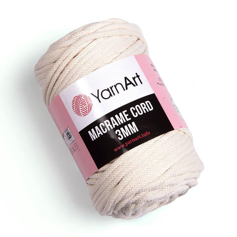 Пряжа YarnArt Macrame Cord 3mm 752 Молочный