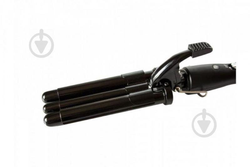 Плойка тройная Pro Mozer MZ-6621 Черная - фото 4