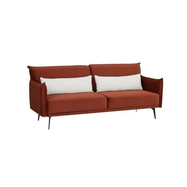 Диван-софа раскладной Ветро Мебель Пачо дерево/металл/ткань велюр Терракотовый (Pacho-terracotta-extension-sofa)