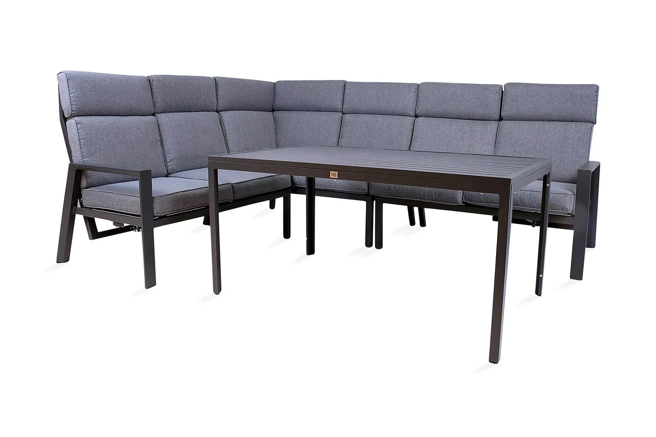 Комплект садовой мягкой мебели в стиле Loft с металлическим каркасом Серый (KS-1234)