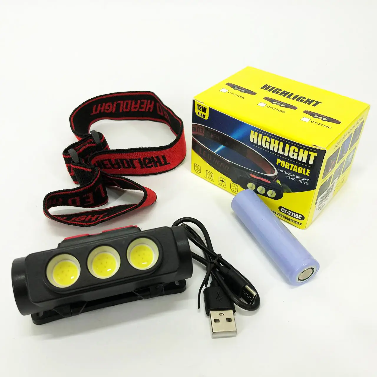 Фонарь налобный PLD-2119C с красным светом аккумуляторный Черный (GR-04959) - фото 4