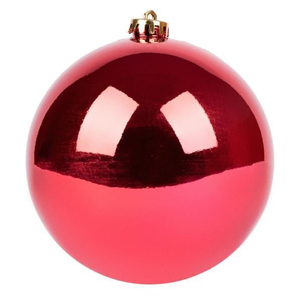 Шар новогодний Novogod’Ko пластик 15 см глянец Красный (974067)