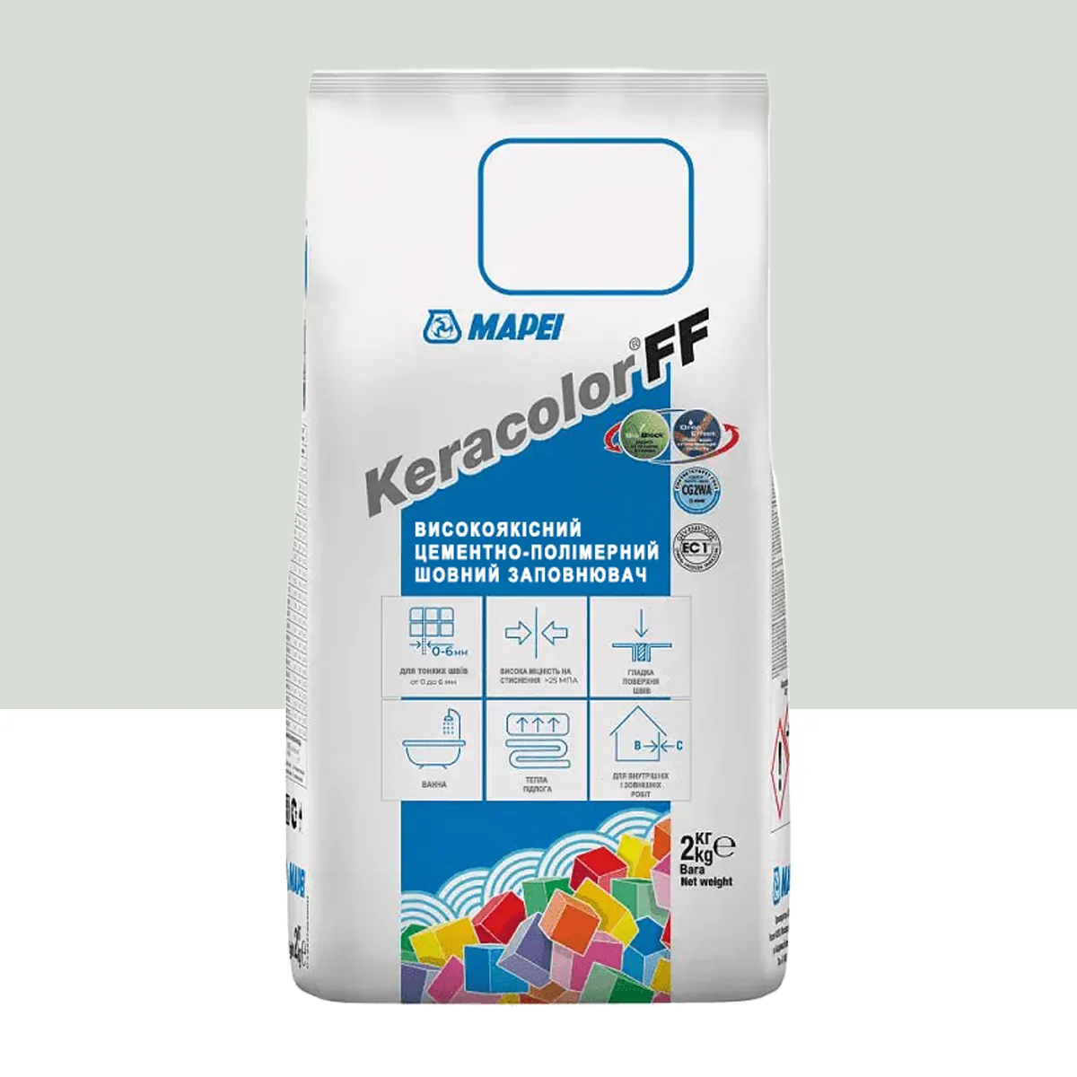 Фуга цементная для швов Mapei Keracolor FF 103 2 кг Белая Луна (000018566)