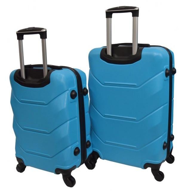Набор чемоданов пластиковых Bonro 2019 средняя и большая 2 шт. Голубой (2670149107) - фото 2