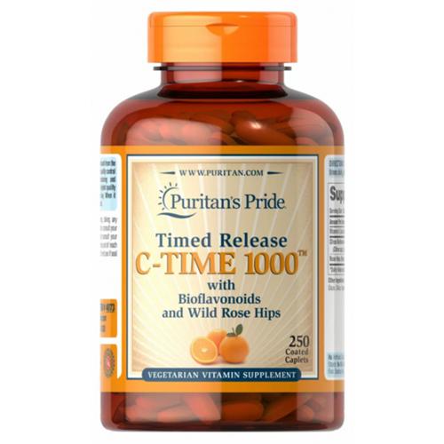 Витамин C Puritan's Pride C-TIME 1000 with Rose Hips 1000 мг 250 Caplets Витамин C Puritan's Pride C-TIME 1000 with Rose Hips 1000 мг 250 Caplets