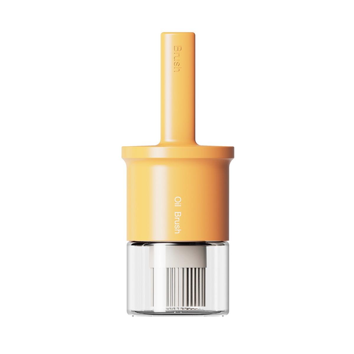 Банка для олії Oil Brush з силіконовим пензликом 300 мл Помаранчевий (HP-34-11Y)