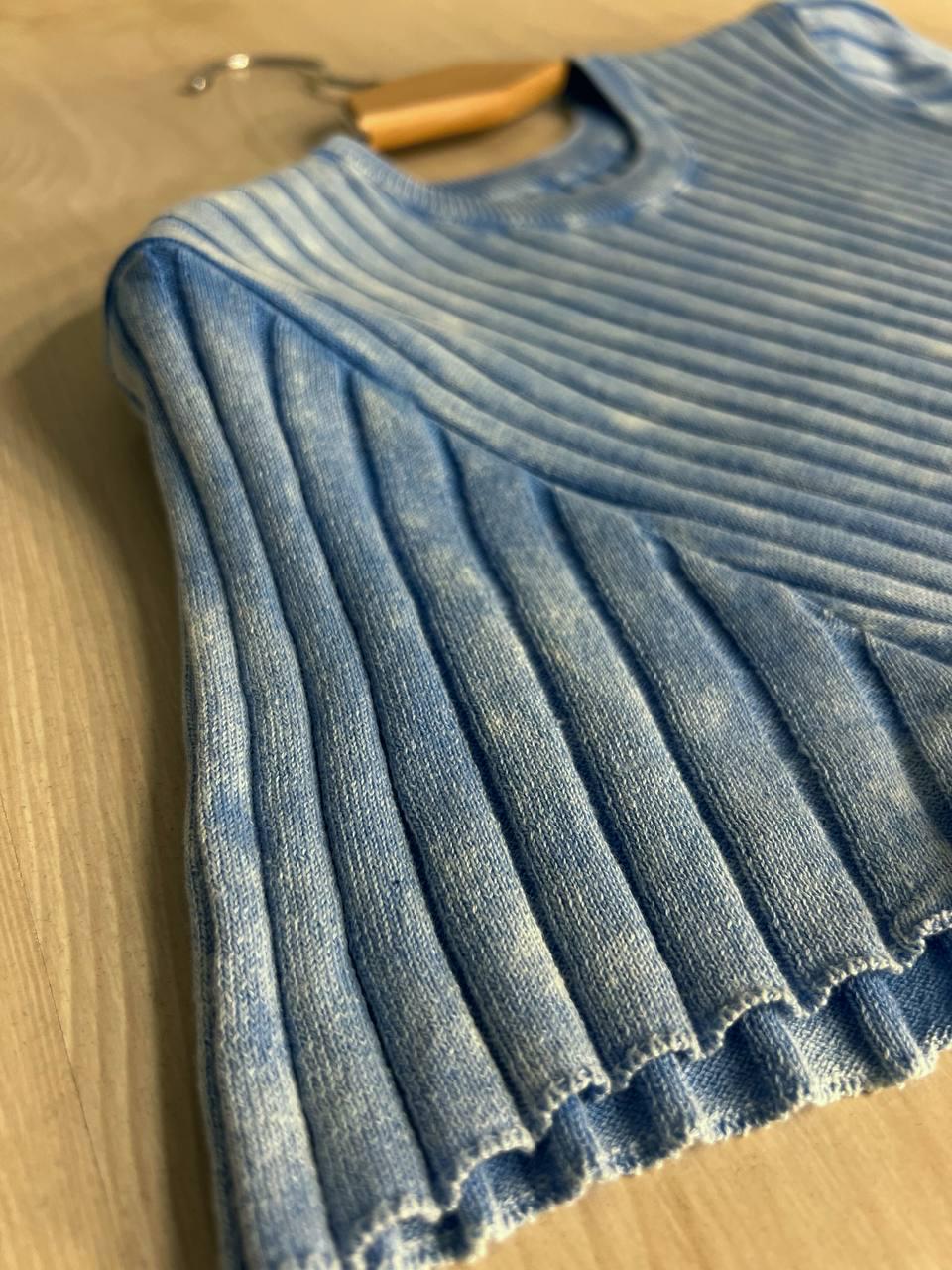 Платье женское Fashion 3042 длинная трапеция трикотажное в рубчик OS Голубой (26404729) - фото 9 Платье женское Fashion 3042 длинная трапеция трикотажное в рубчик OS Голубой (26404729) - фото 9