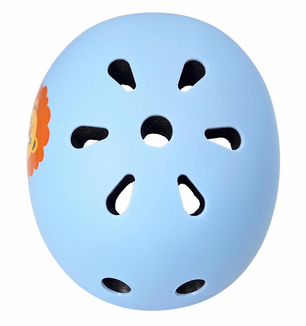 Комплект дитячий шолом та захист Yongkang GB24429-2009 S Лев р. 5-9 Блакитний (G0001885) - фото 6