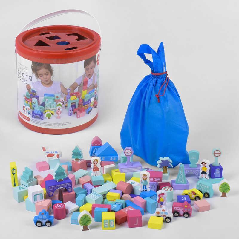 Деревянная игрушка Конструктор 108 деталей (В 33492)