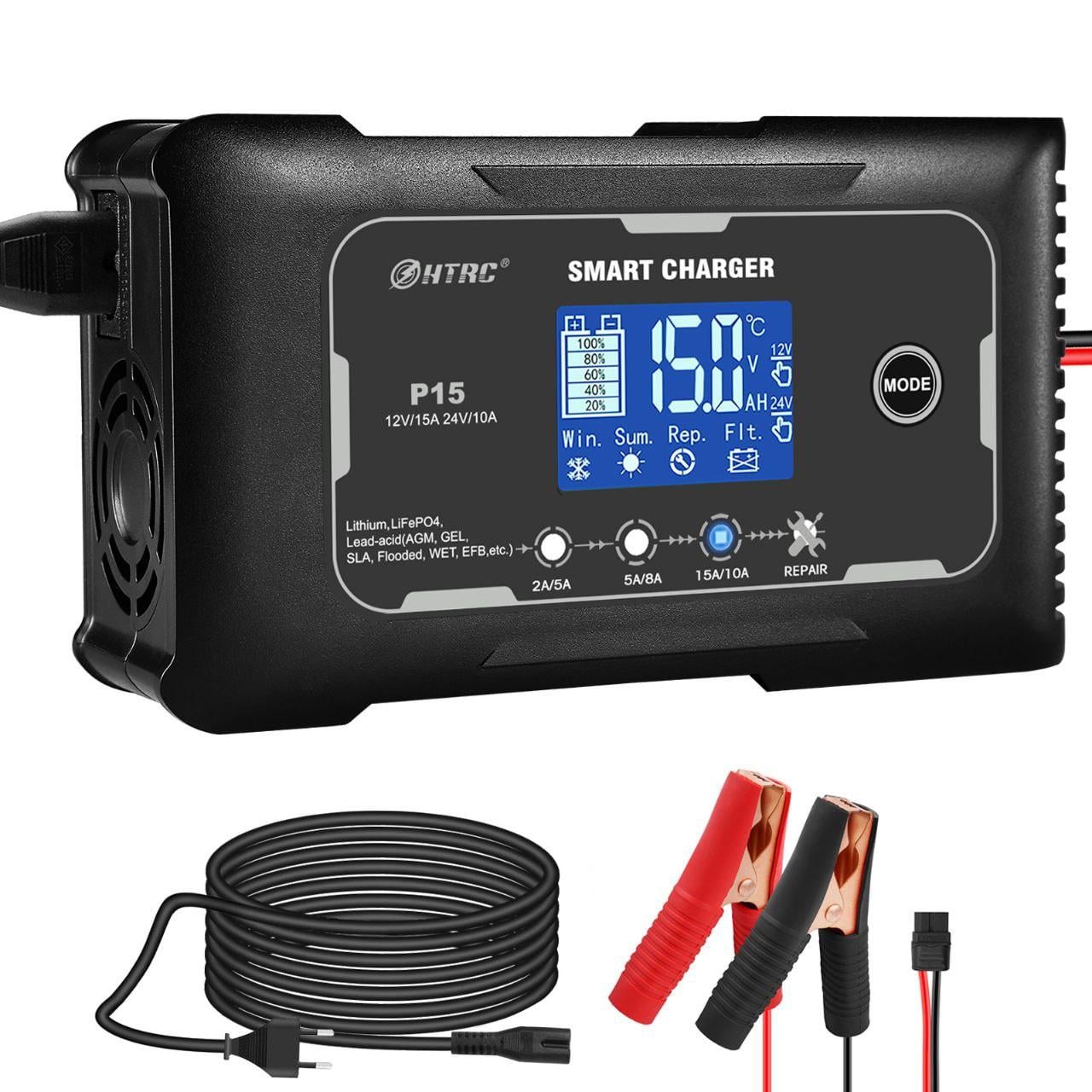 Зарядний пристрій для акумулятора HTRC P15 15A 12-24V автоматичний (31517752)