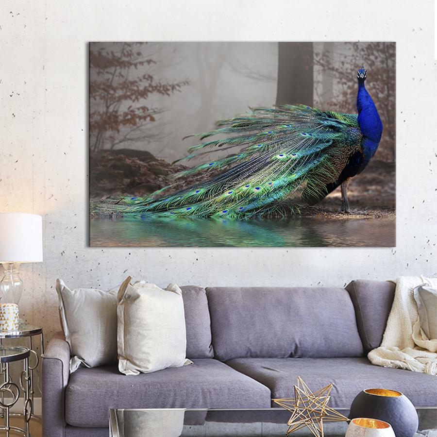 Картина на холсте Павлин 122x81 см (181-1)