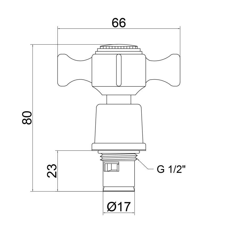 Кран-букса Lidz (CRM)-53-22 000 00 1/2" с ручкой (SD00028248) - фото 2