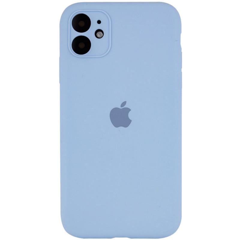 Протиударний чохол Silicone Case Full Camera Protective AA для Apple iPhone 12 6.1" Блакитний/Lilac Blue