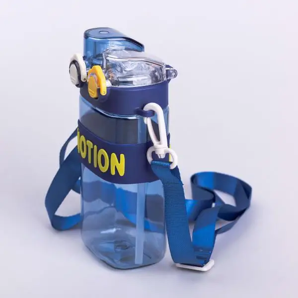 Бутылка для воды с трубочкой спортивная пластиковая для тренировок 550 мл Синий (6782) - фото 6 Бутылка для воды с трубочкой спортивная пластиковая для тренировок 550 мл Синий (6782) - фото 6