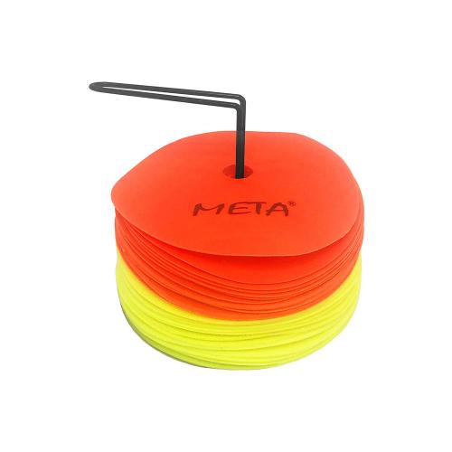Фишки плоские для разметки Meta Floor Marker 15 см 24 шт. Оранжевый/Желтый (00000030081)