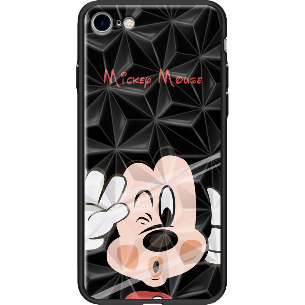 Чехол BoxFace Apple iPhone 7/8 SE  2020 Mister M Черный силикон с призмой (26205-cc58-37544)