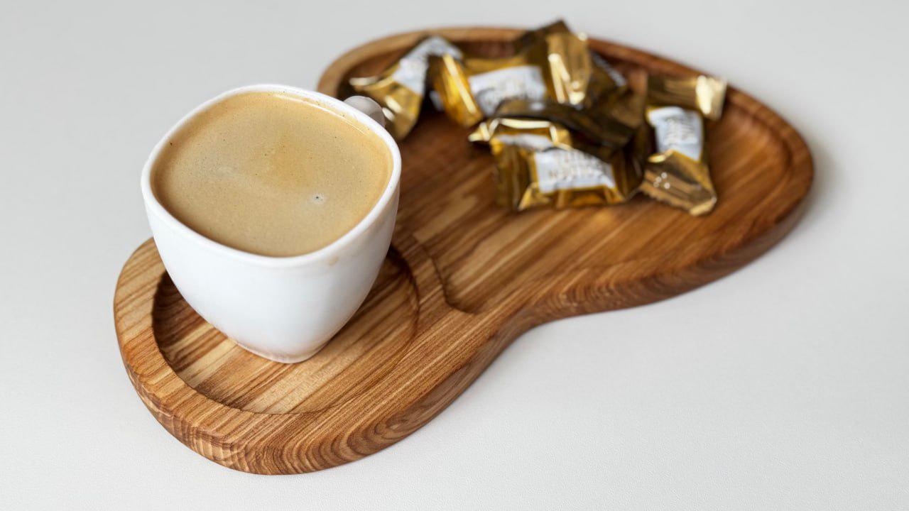 Подставка под чашку К кофе двухсекционная Ясень (WDB-39.1) - фото 2