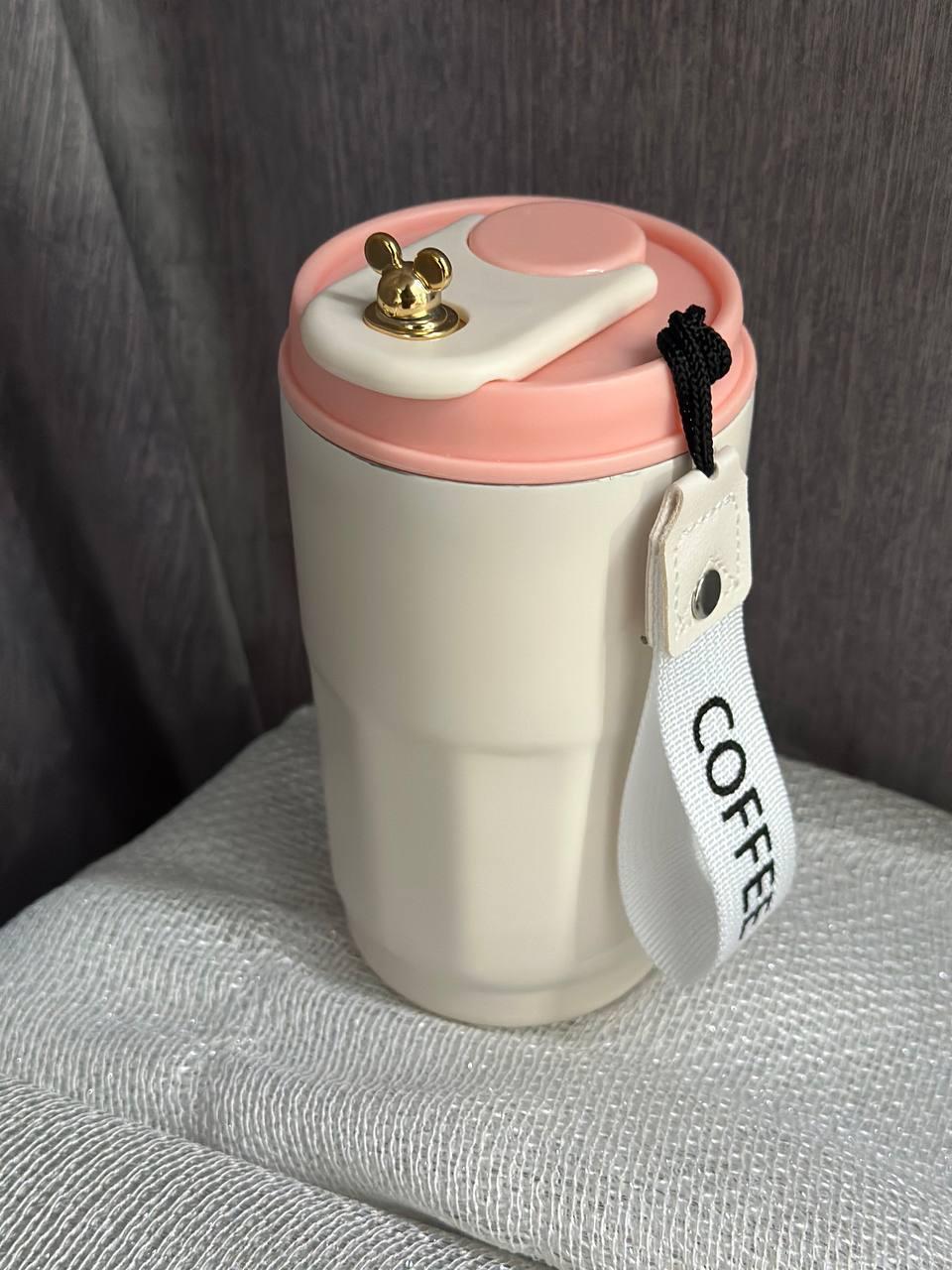 Термокружка Happy Life Coffee из нержавеющей стали 400 мл Белый с розовым (2780916014) - фото 5 Термокружка Happy Life Coffee из нержавеющей стали 400 мл Белый с розовым (2780916014) - фото 5