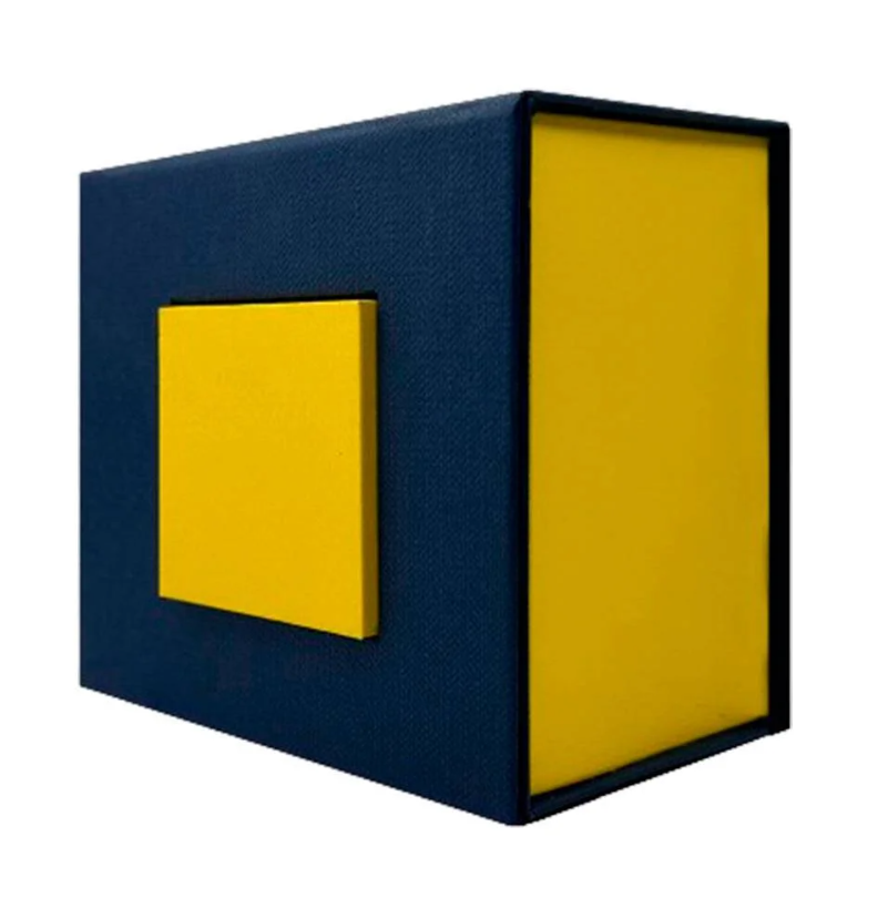 Подарункова картонна коробочка для годинника Синьо-жовтий (2663390634)