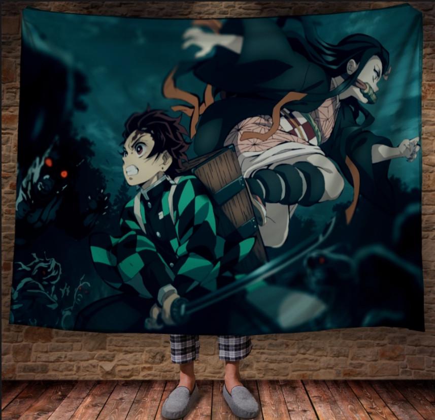 Плед с 3D принтом Demon Slayer 150х200 см (epi_1618)